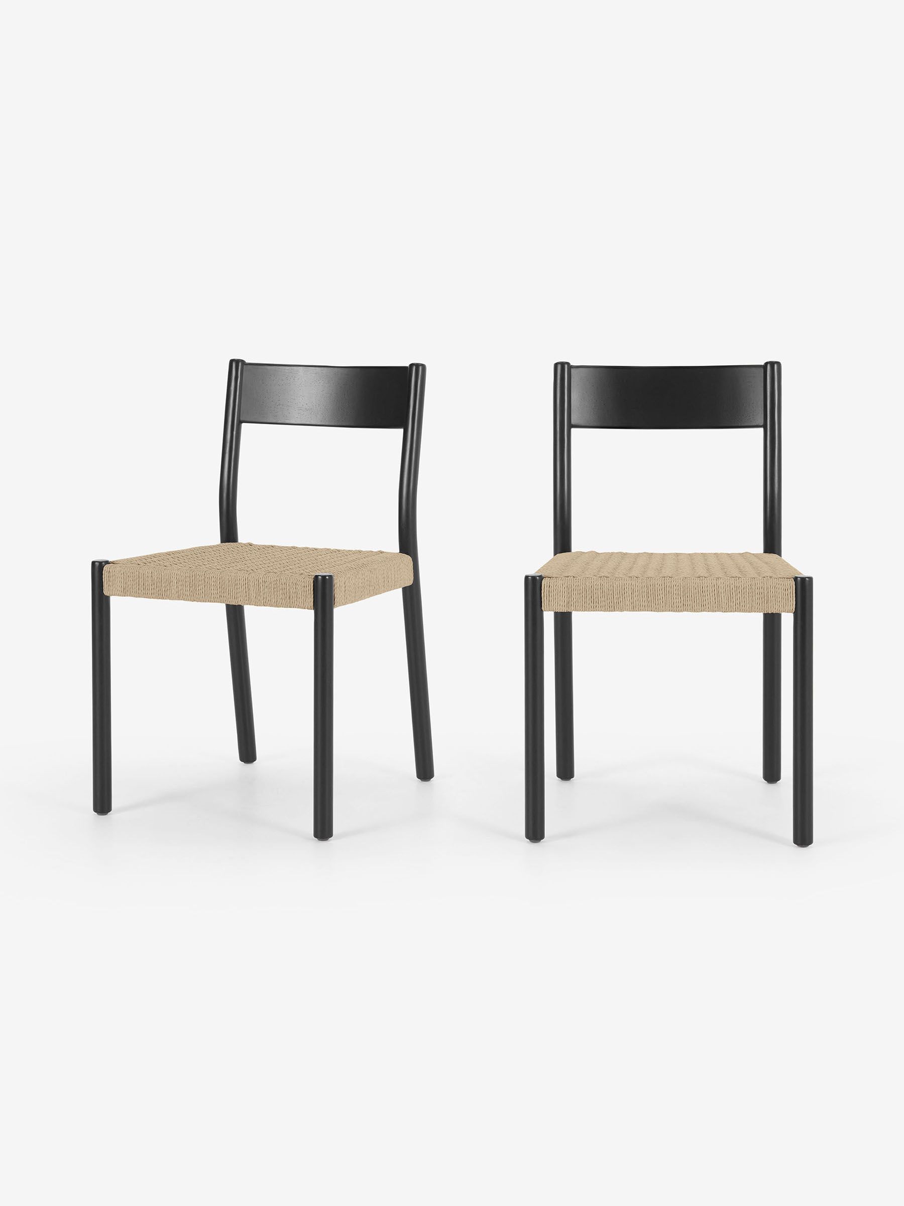 Set of 2 Black Rhye Dining Chairs