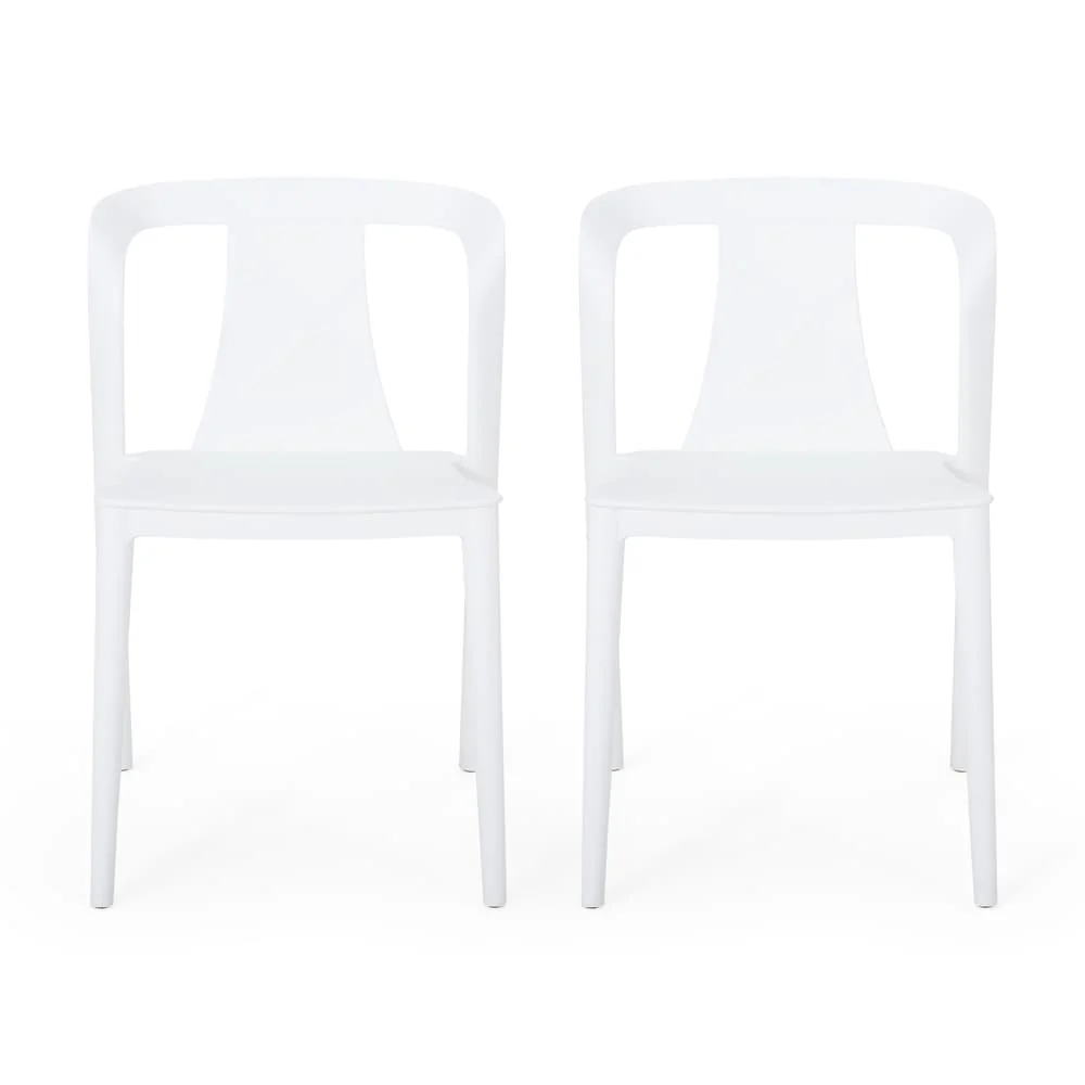 Orchid Outdoor Stacking Dining Chair (Set of 2) by Christopher Knight Home - 21.50 W x 19.50 D x 30.50 H