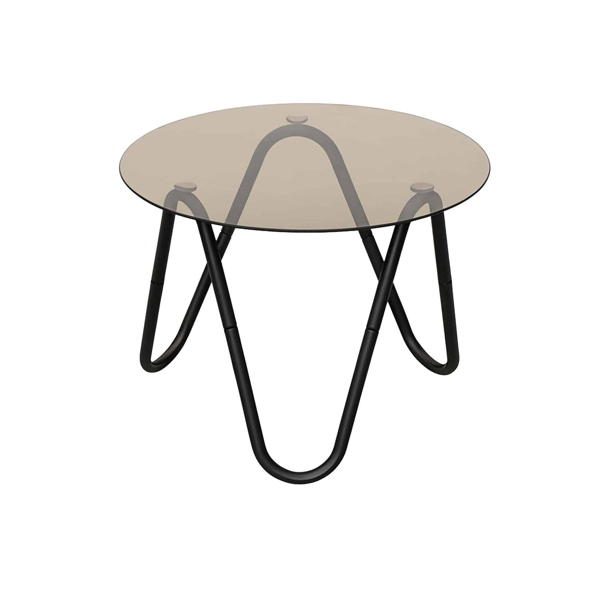 Leitmotiv bijzettafel Ventana Round - zwart - Ø50cm