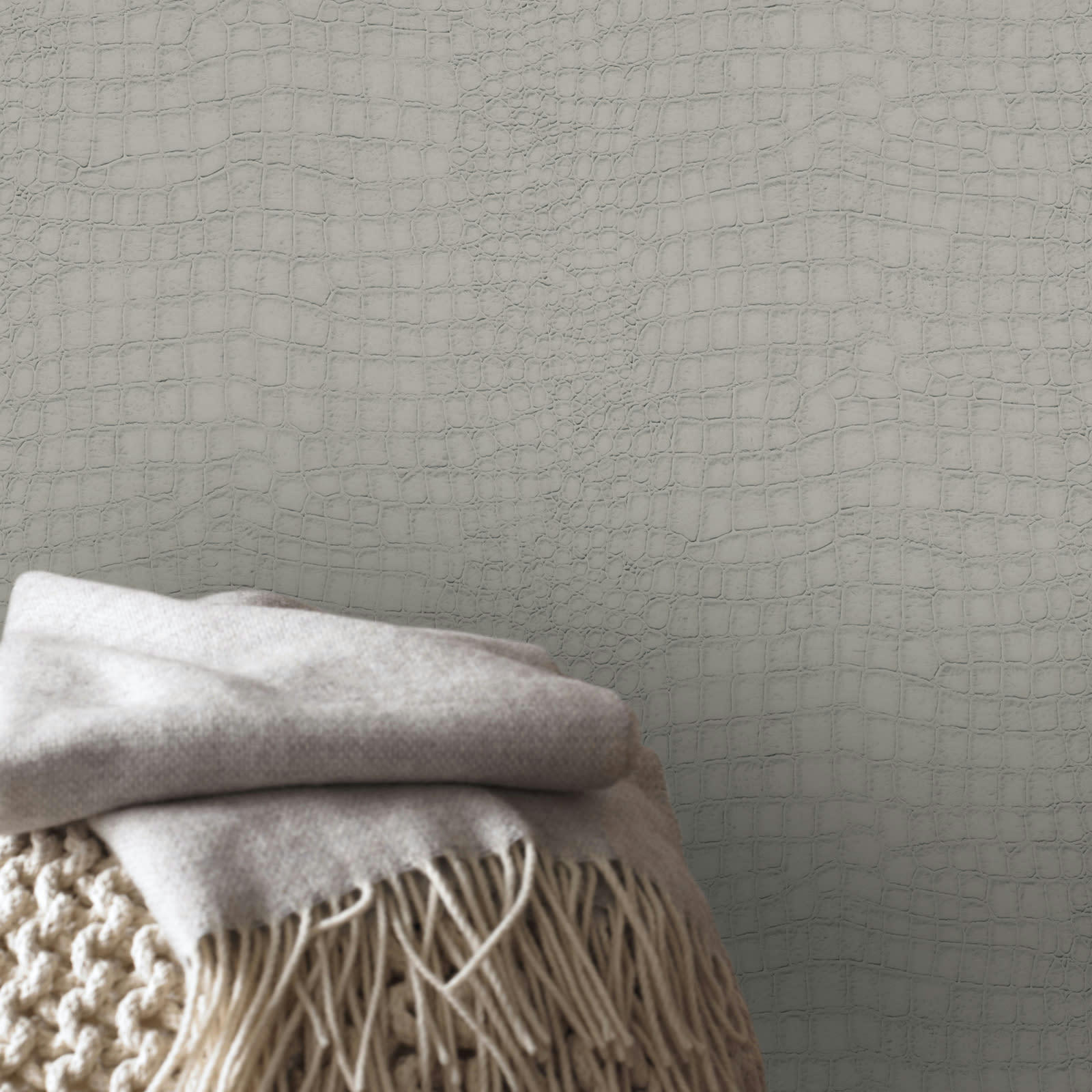 - papier peint crocodile gris 1005x52cm