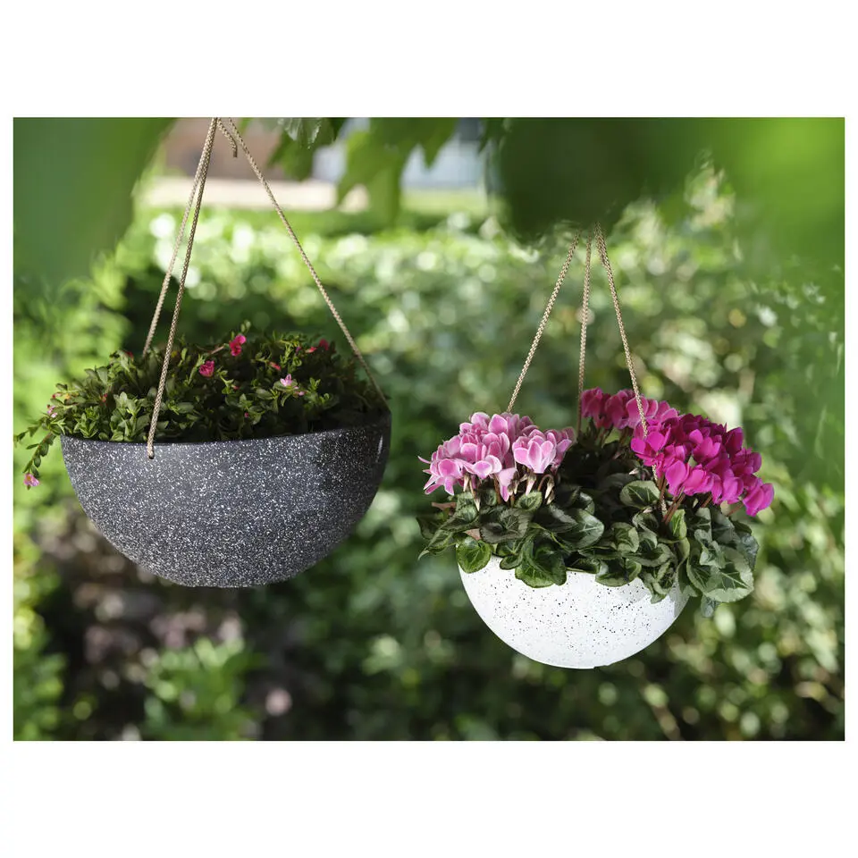 Ter Steege Bloempot - hangend - gerecycled - grijs - 25 x 12 cm