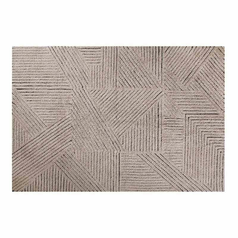 FIELDS - Tapis lavable en laine brune 170x240