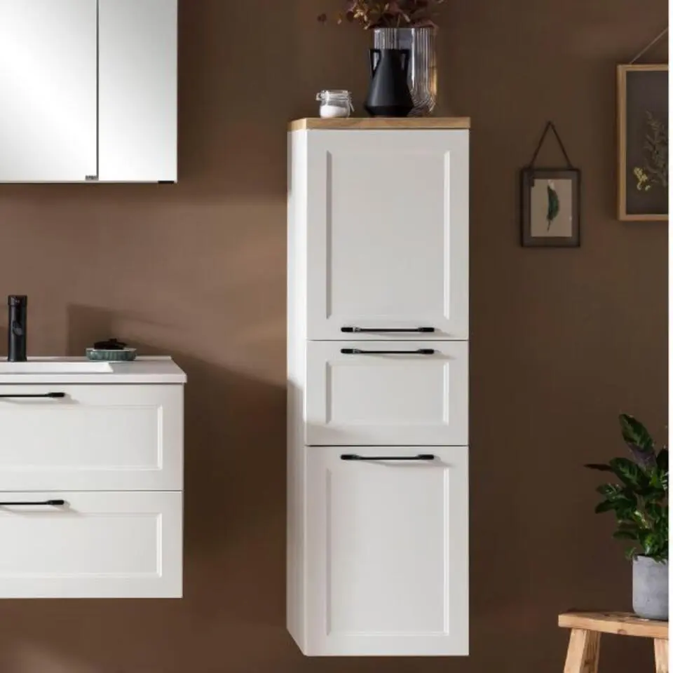 Middelgrote opbergkast Meran - 40 x 35 x 130 cm - Wit