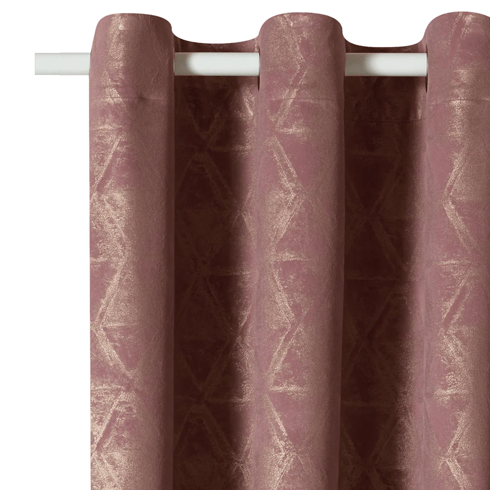 Rideau IVANA coloris rose grisé 140 x 260 cm