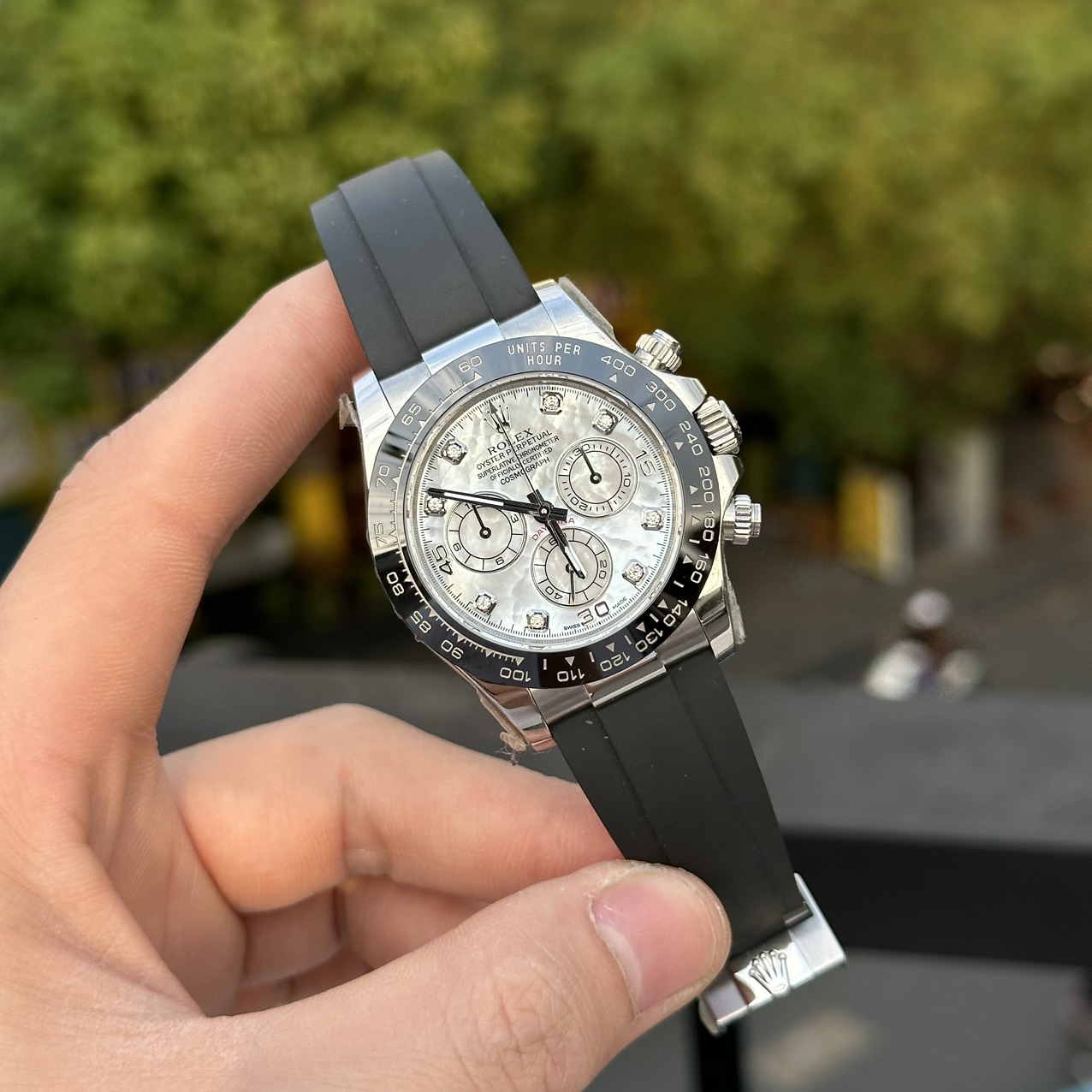 Rolex Daytona 904L Steel MOP Dial 40mm Oysterflex Super Clone
