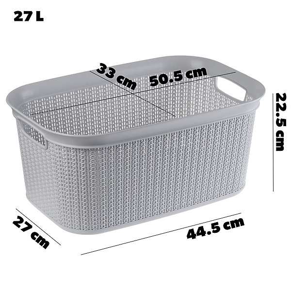 KADAX Panier à linge, conteneur à linge, 27L