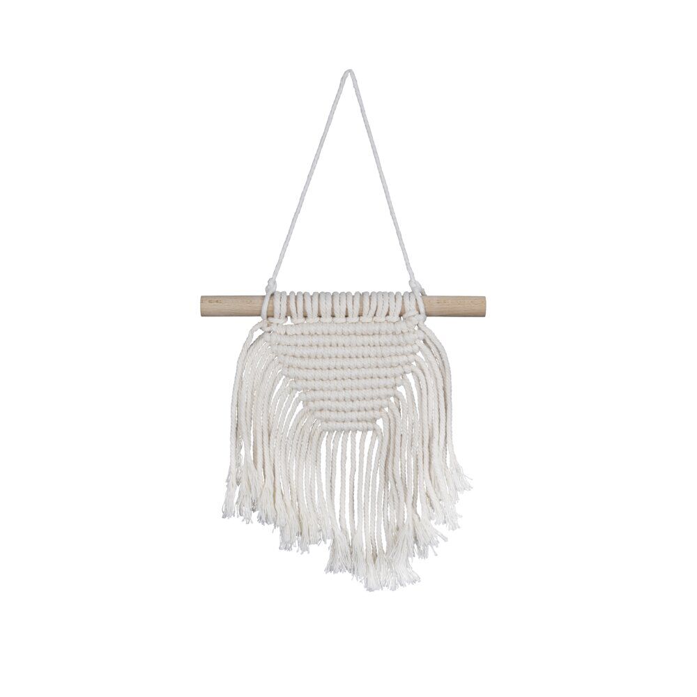 Kit DIY décoration macramé à suspendre en coton beige 10xH20cm