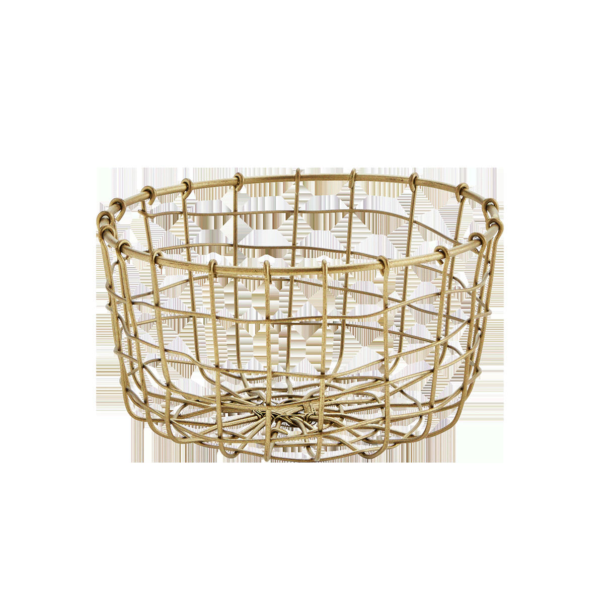 - Panier rond en fer laiton D12cm