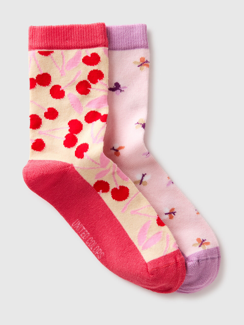 Two pairs of patterned socks
