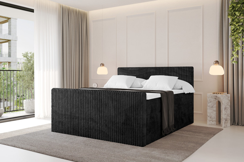 Łóżko kontynentalne z pojemnikiem i materacem H3|H4 TOLO-Z KING 120x200cm