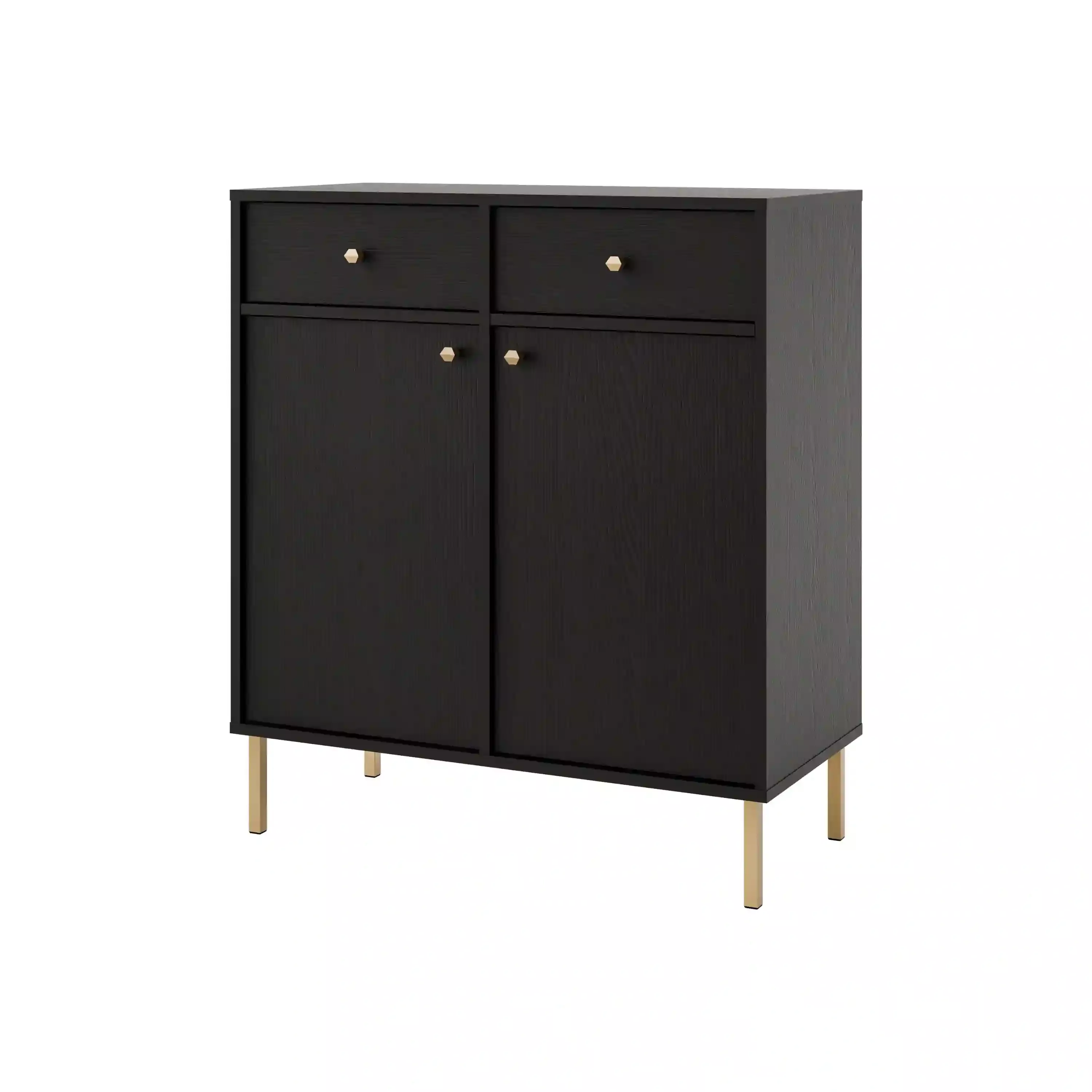 Komoda z szufladami do salonu Sakai 2 2F 2S T826 Czarny