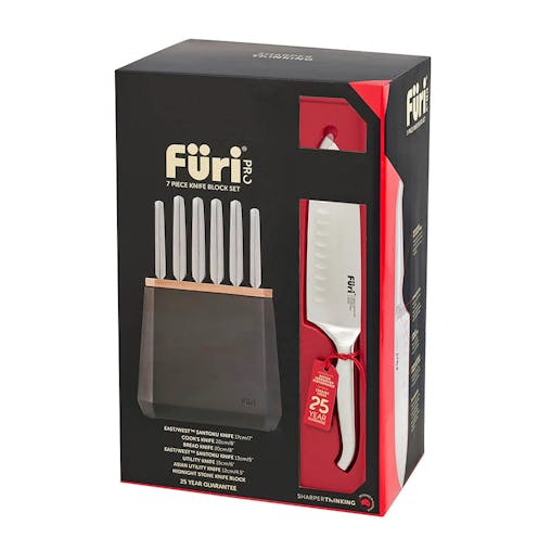 Furi Pro Stone 7pc Knife Block Set Midnight 7 Piece