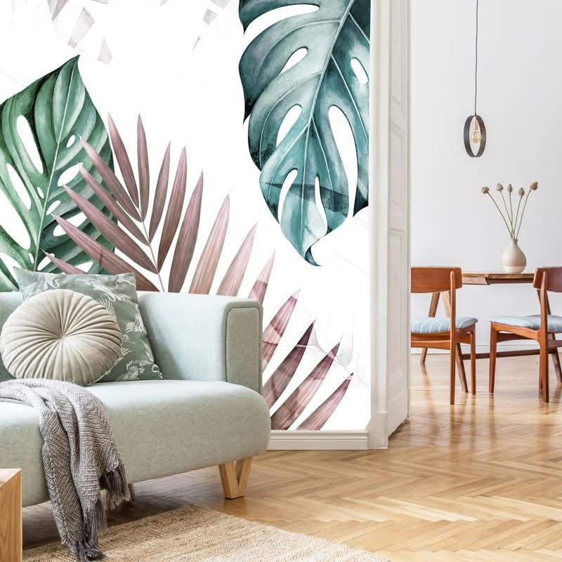 VOLUPTE - Papier Peint Panoramique L240xH270cm Multicolore Végétal