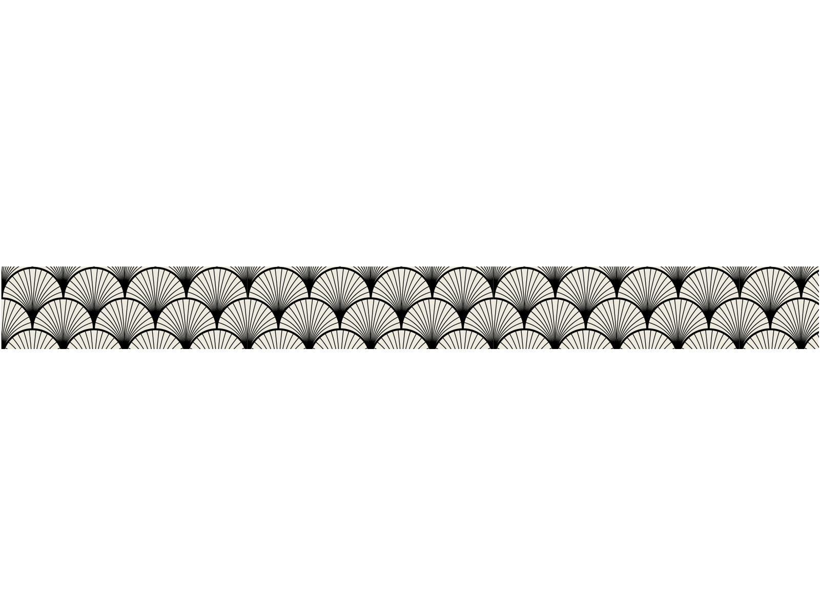 - Contremarches adhésives seigaiha noir 20cmx4m