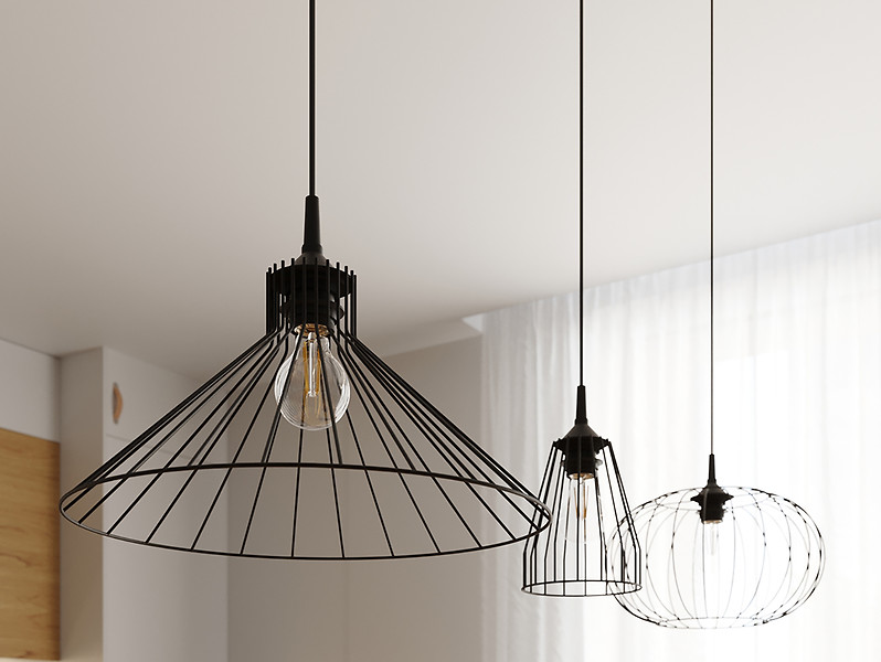 Lampa wisząca Eda stalowa czarna