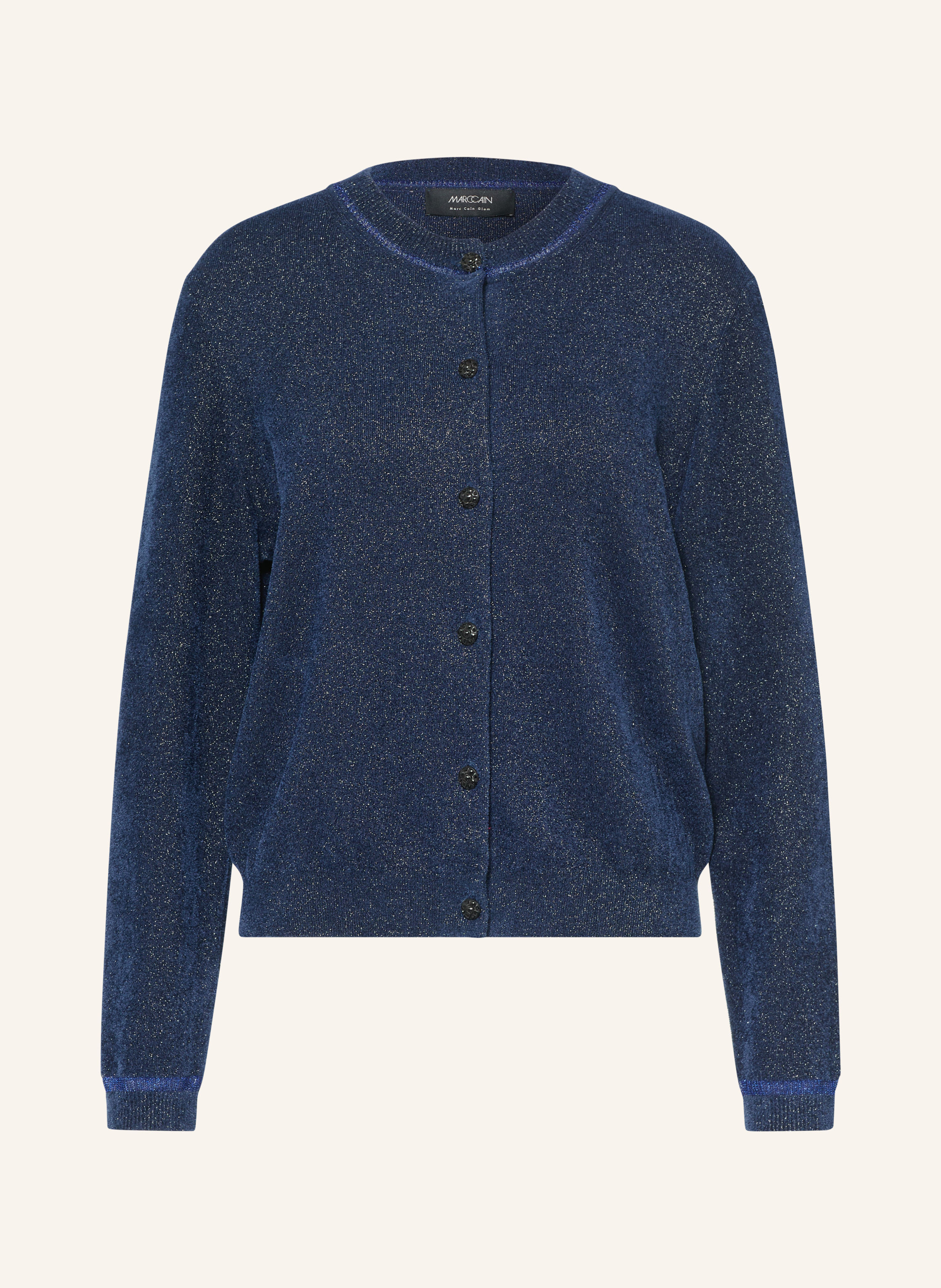 MARC CAIN Strickjacke mit Alpaka und Schmucksteinen