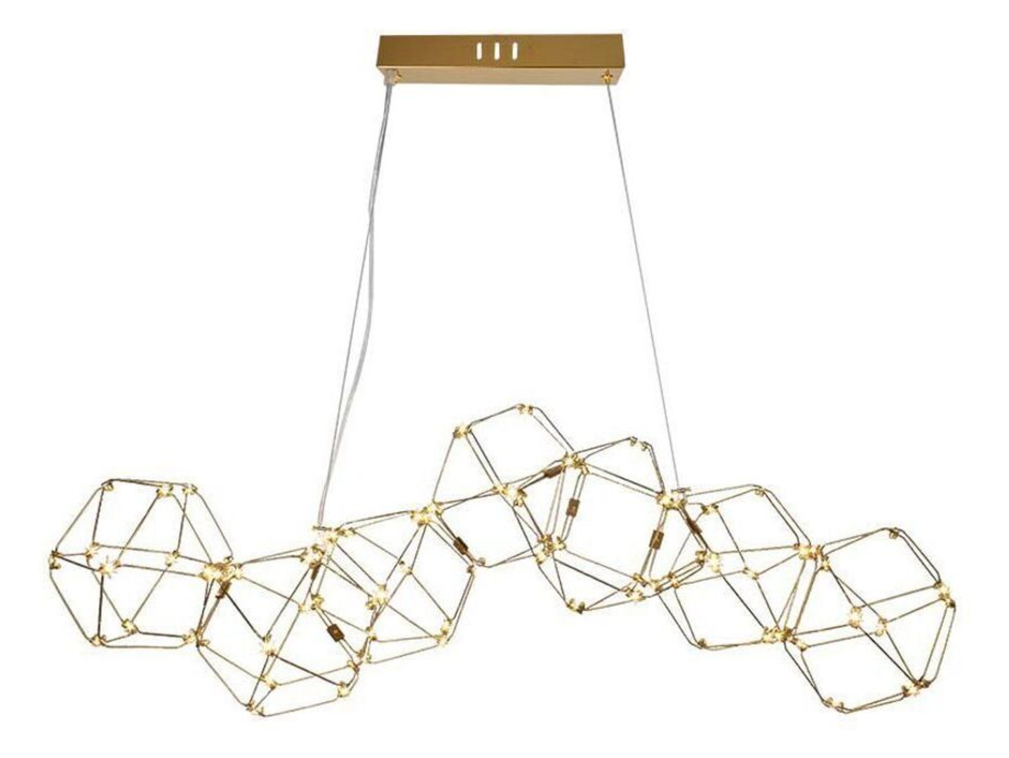 Lampa wisząca VT-7918 LED 84-punktowa zlota
