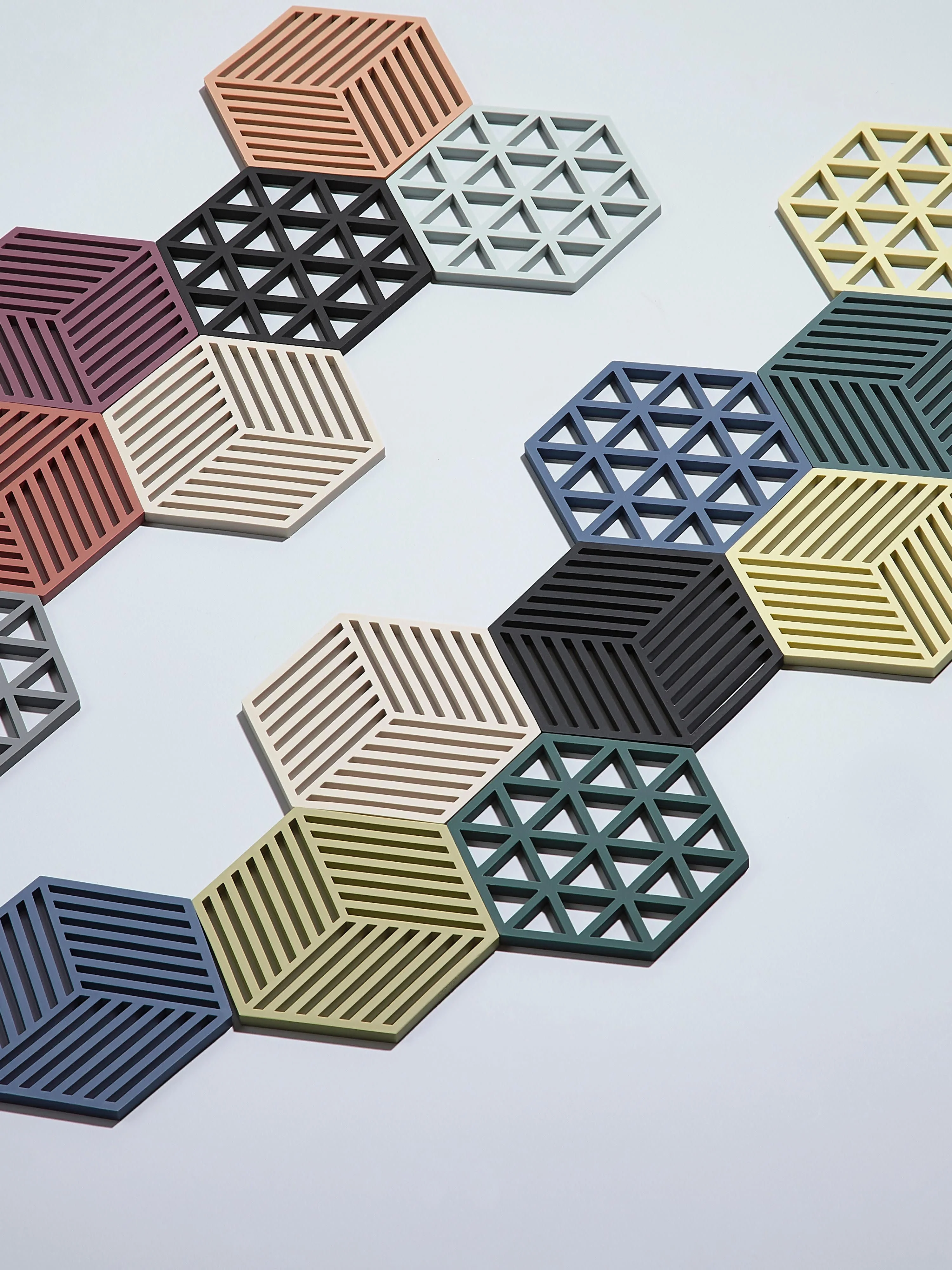 Silikon-Topfuntersetzer Triangles, 2er-Set