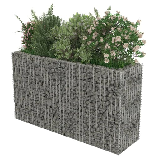 NNEVL Gabion Raised Bed Galvanised Steel 180x50x100 cm