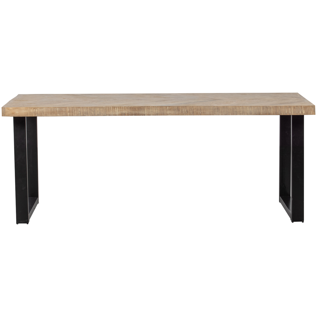 WOOOD tafel visgraat met u-poot Tablo - Mango - 75x200x90
