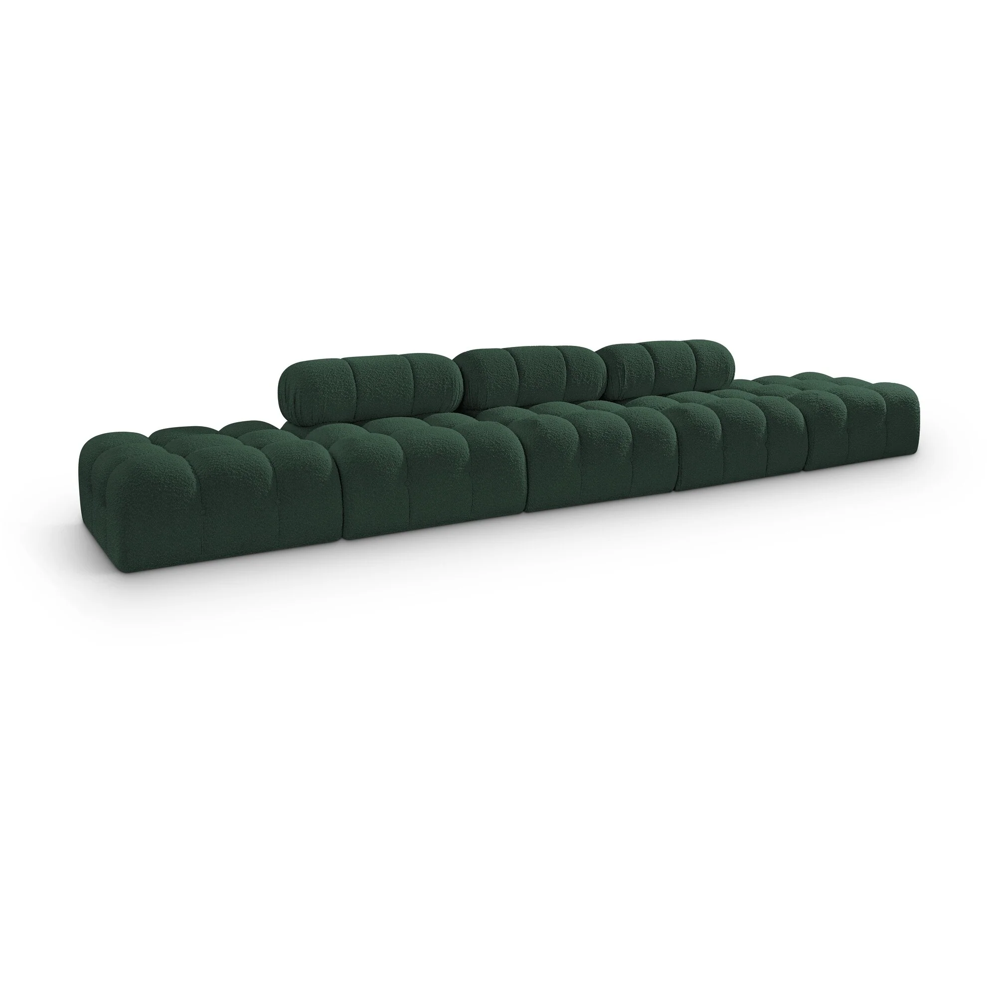 Ames 170 Boucle Fabric Upholstered 5pc. Modular Sofa