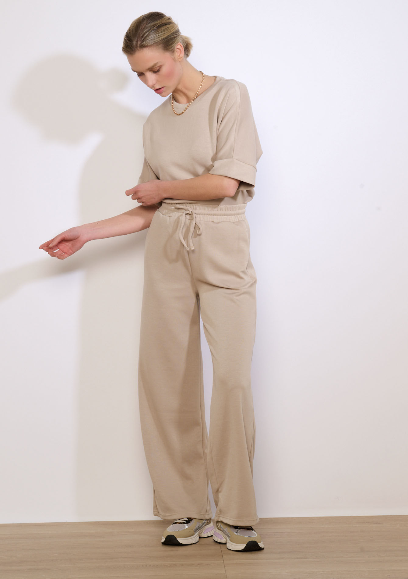 Wijde joggingbroek van modal