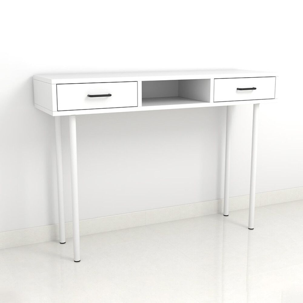 MØBELBEN REI STÅL Ø30X800MM HVIT