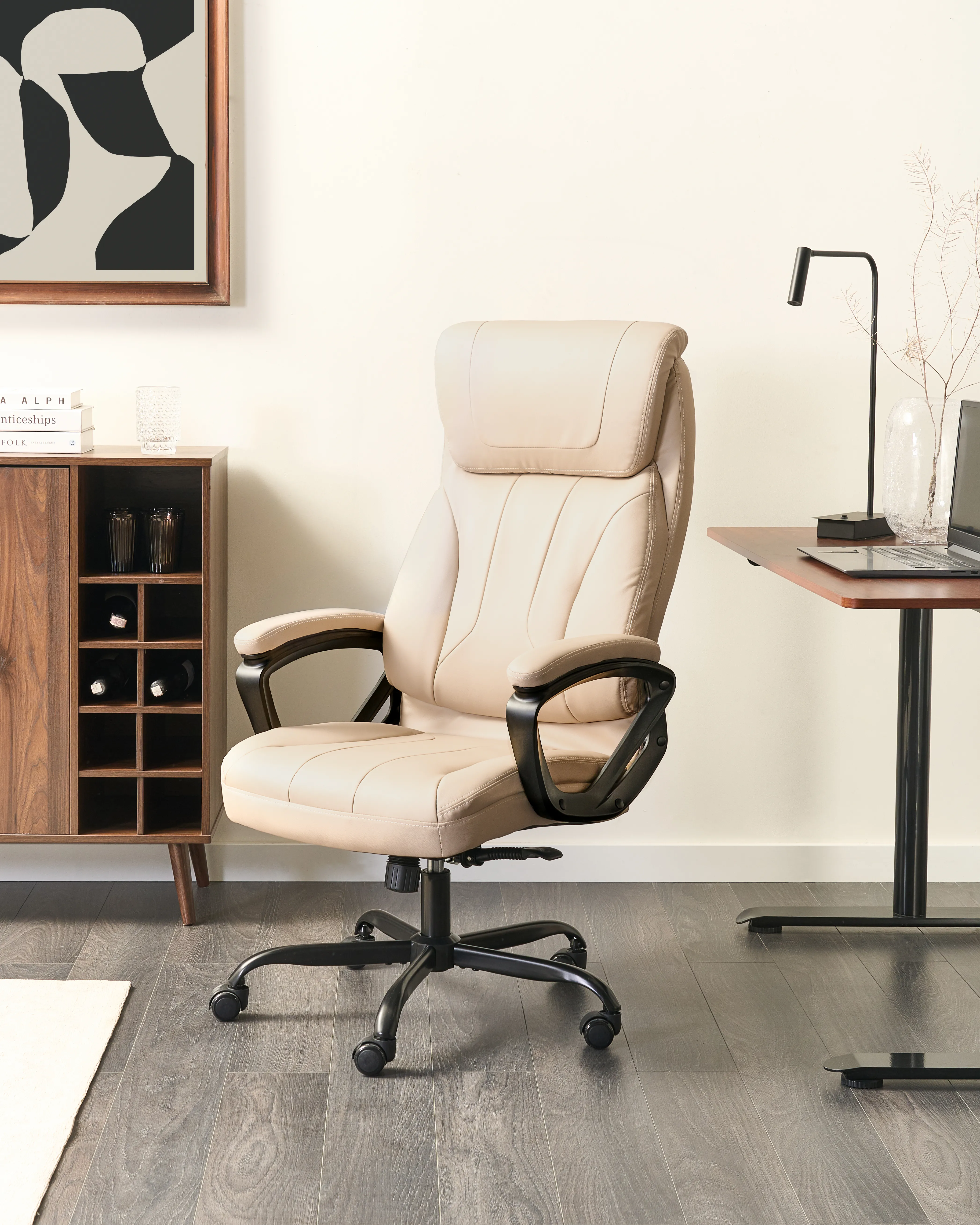 Executive Chair PROUD Faux Leather Beige