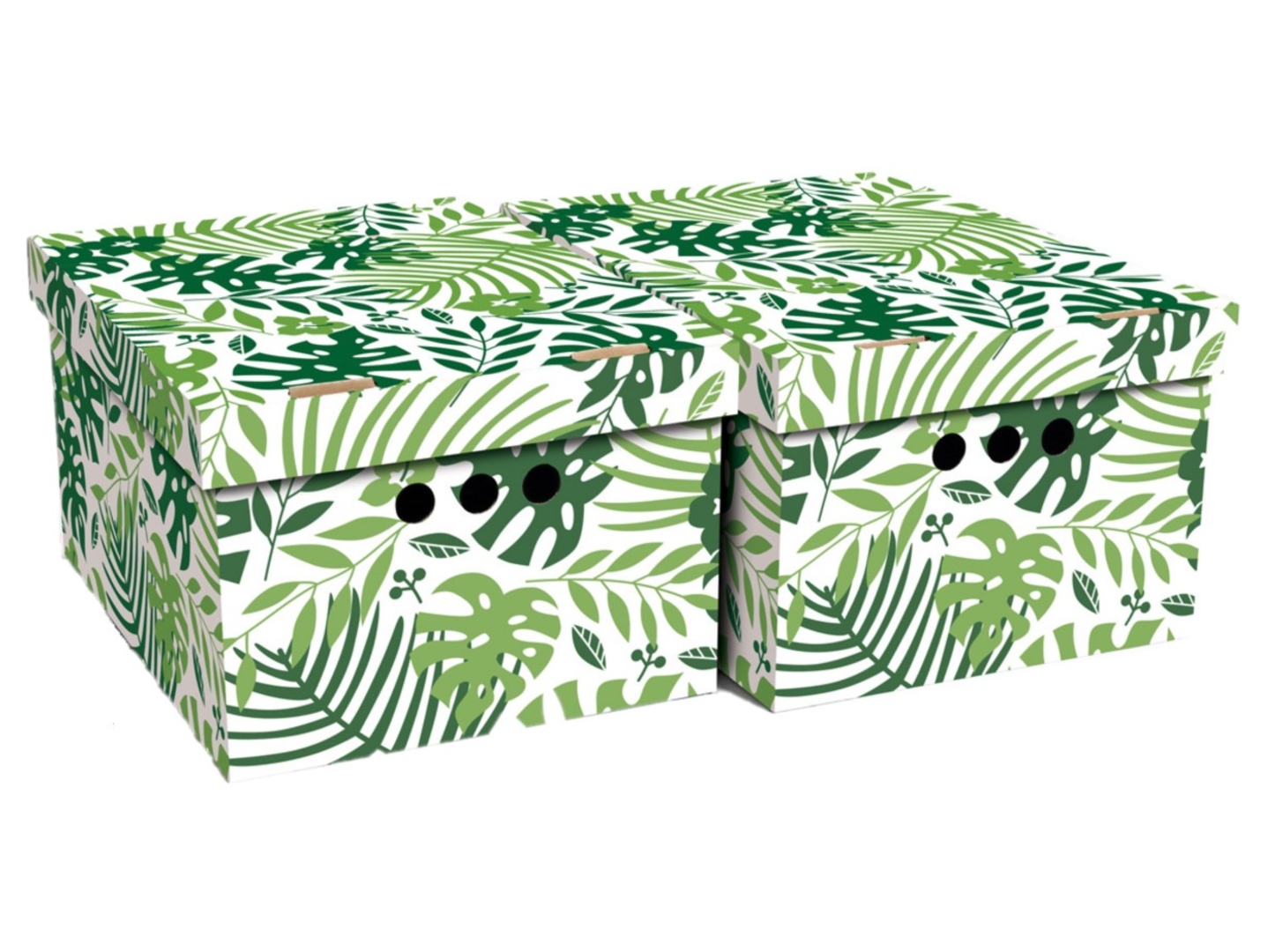 Komplet 2 pudeł kartonowych Tropical 22x25 cm