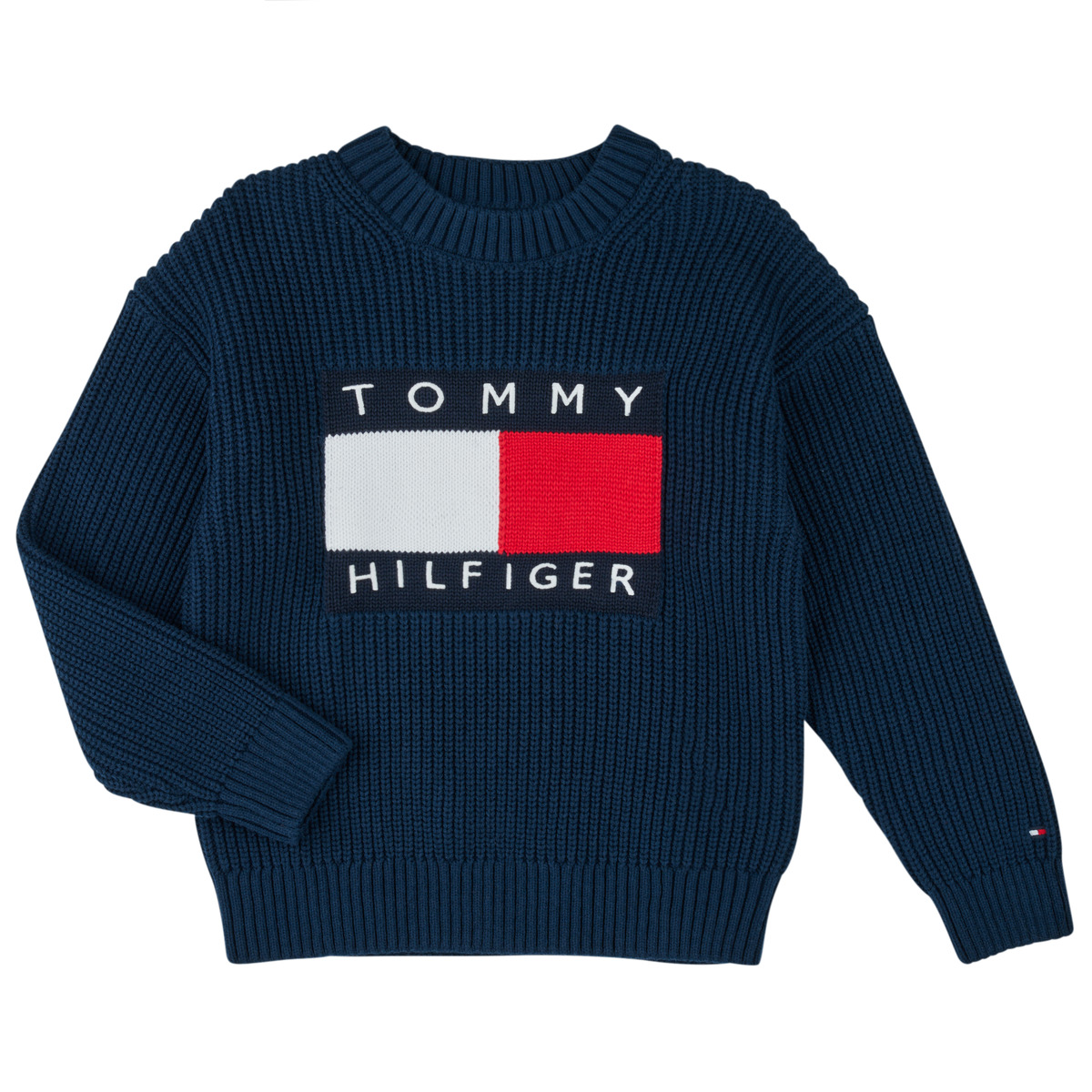 Tommy Hilfiger - HERITAGE FLAG SWEATER - Marine