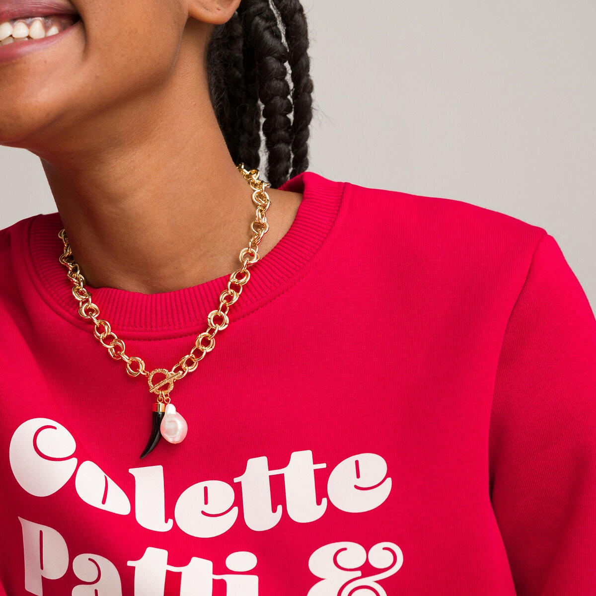 Collier chaîne et pendentifs