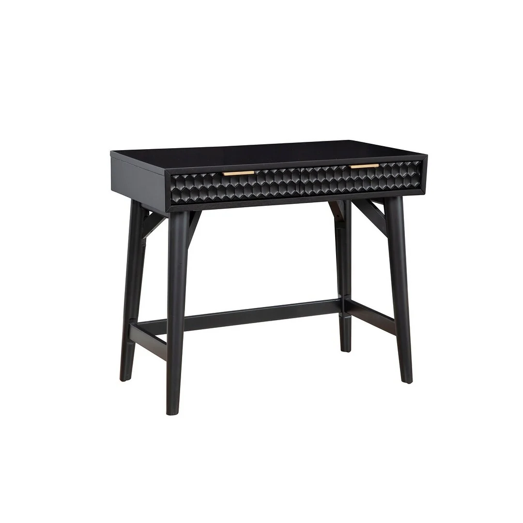 Origins by Alpine Black Pearl Mini Desk, Black