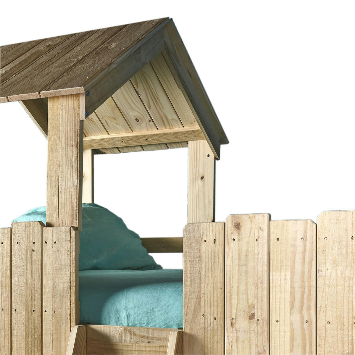 DONNIE - Lit cabane 90x190 cm bois massif