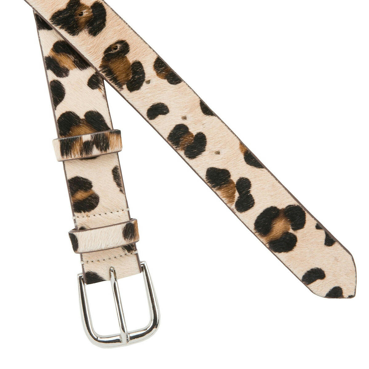 Ceinture léopard en cuir