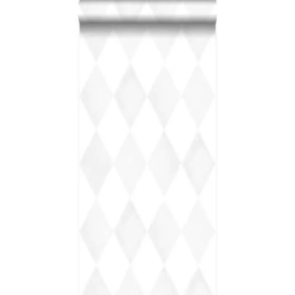 Origin behang - ruit-motief - wit en licht grijs - 53 cm x 10.05 m