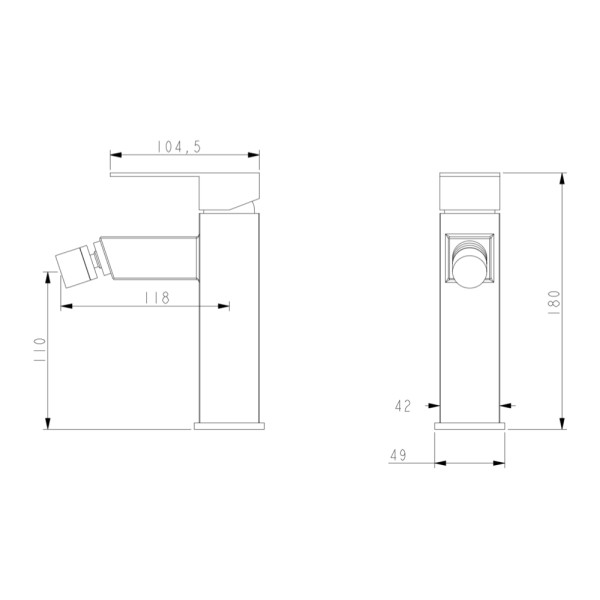Bateria bidetowa WEZER PRO2-02