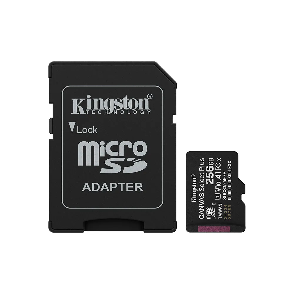 Kingston 256GB microSDXC Canvas Select Plus Gen3 150MB/s A1 memory card