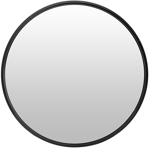Miroir mural rond en aluminium noir Ø.60 cm Ornami Angus