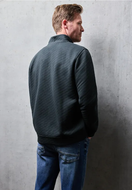 Troyer Struktursweatshirt