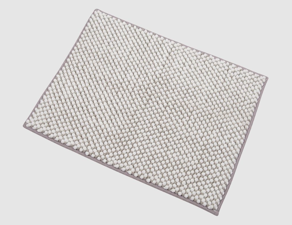 Badvorleger Dots Weiß, Grau 45x60cm