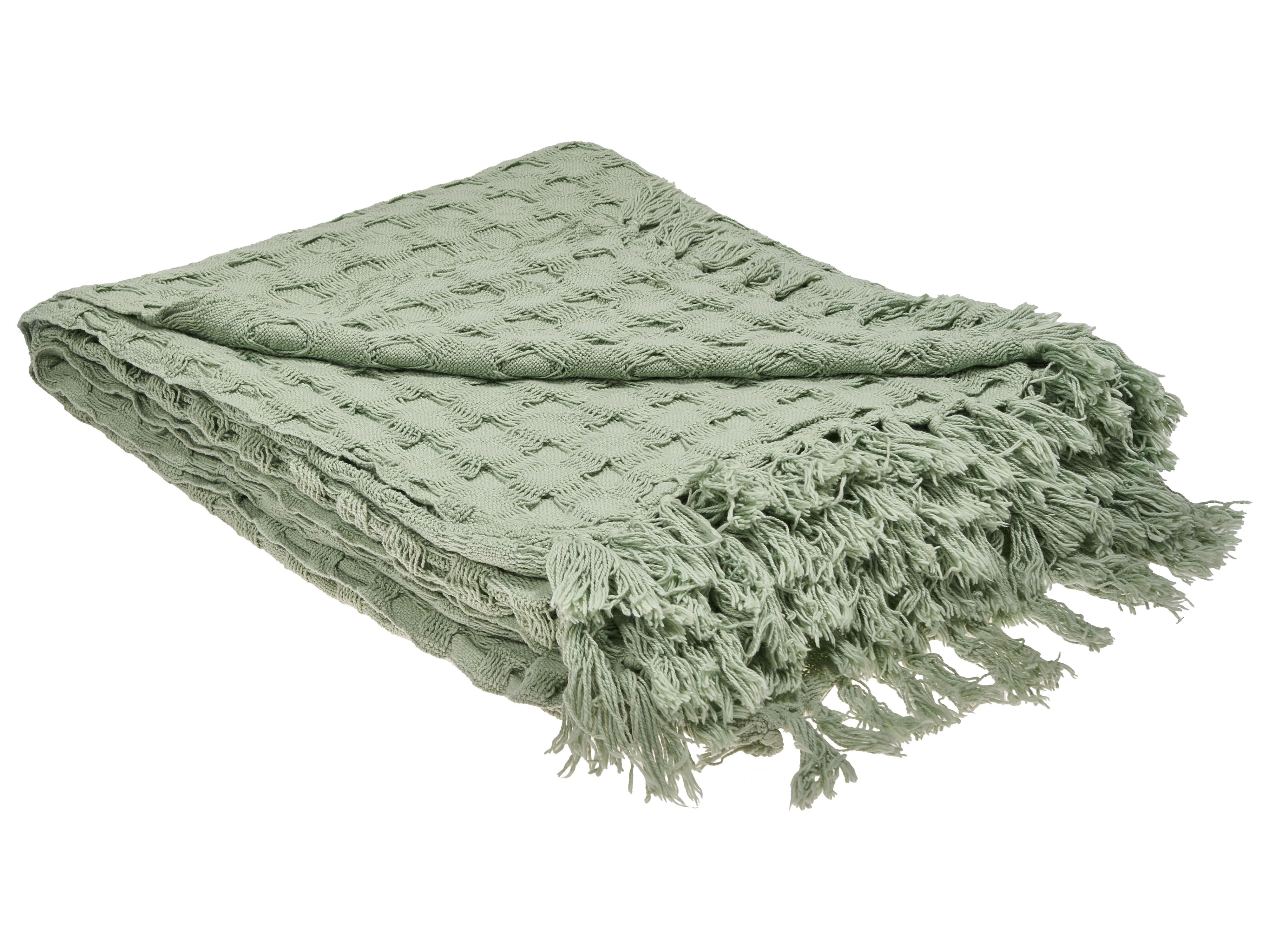 Bedspread BERE Cotton 200 x 220 cm Green