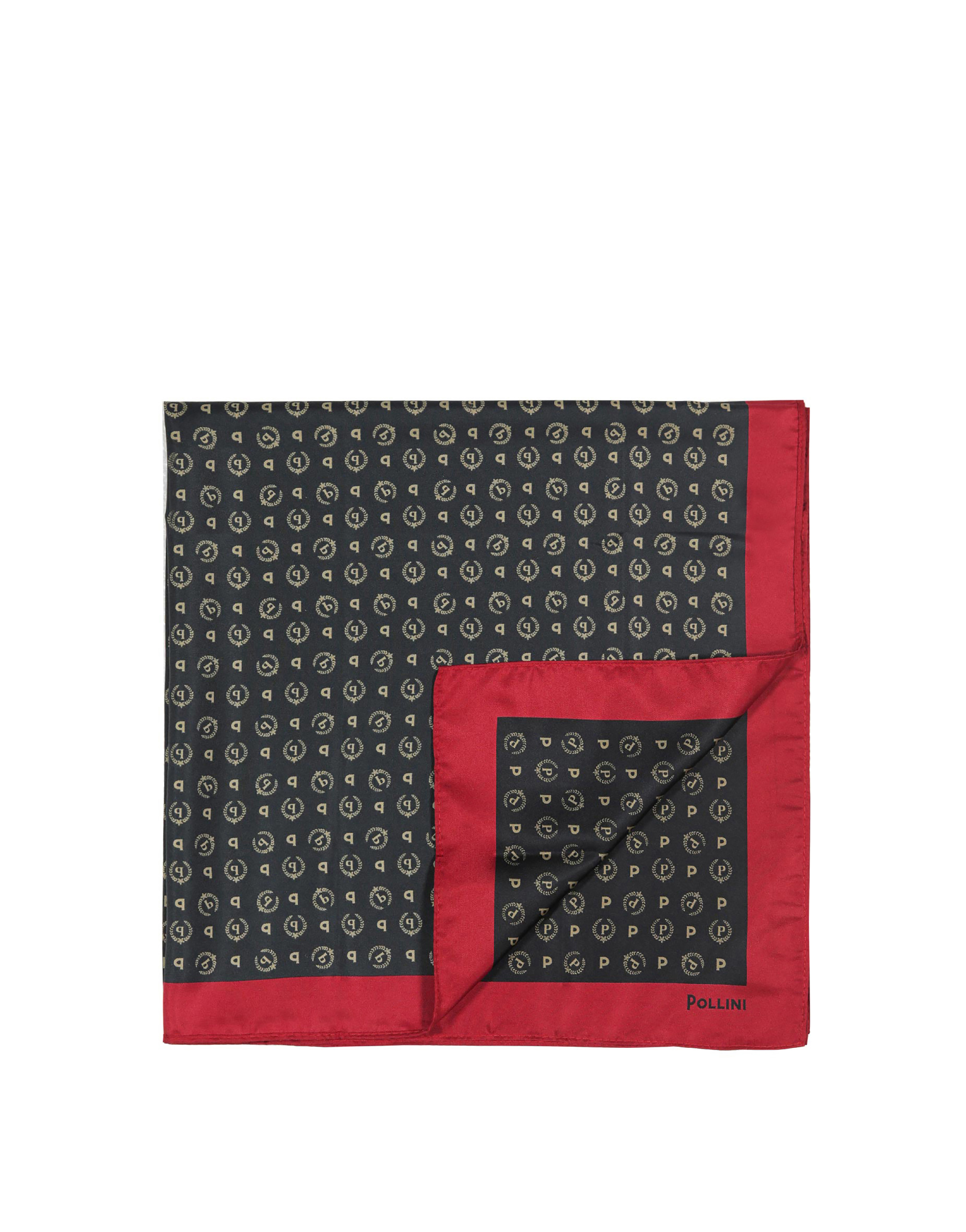 Foulard In Raso Heritage Logo Classic Nero/lacca