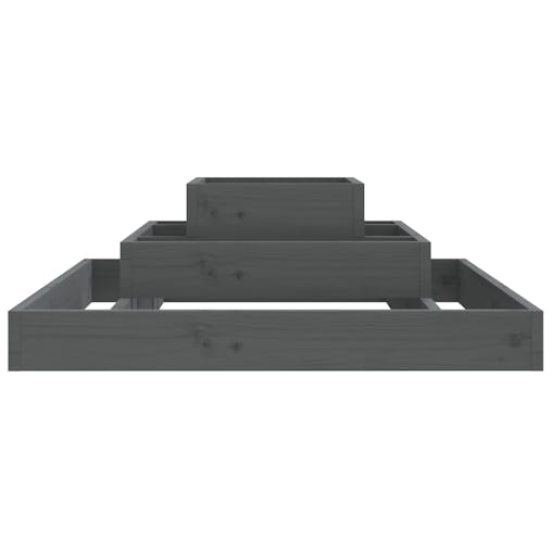 NNEVL Planter Grey 80x80x27 cm Solid Wood Pine