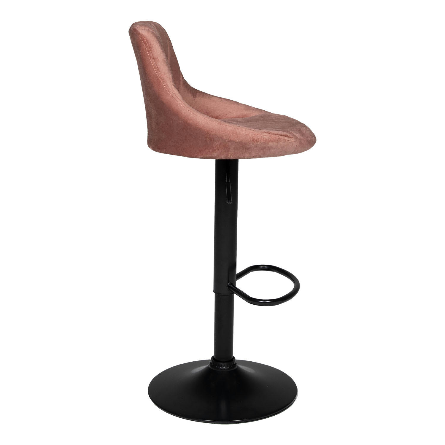 ROBIN - Tabouret de bar en velours rose
