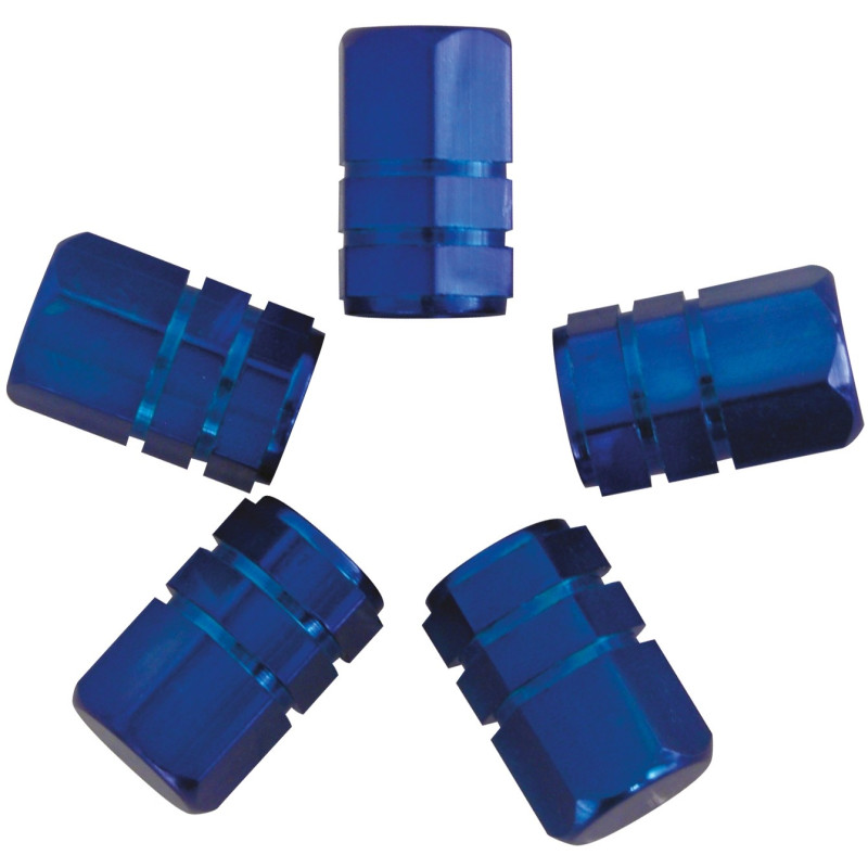 Cache de valve pour pneu de voiture bleu 5 pièces CARPOINT