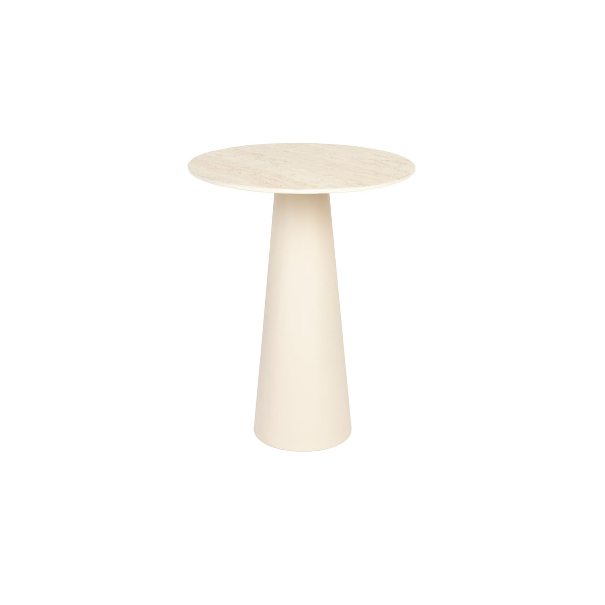 Housecraft Living Joya Bijzettafel Laag 40x40 cm Travetin-Look Beige