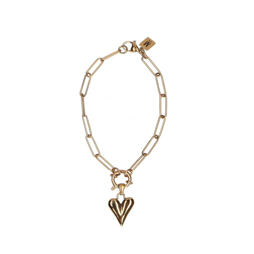 Manfield Gouden stainless steel schakelarmband