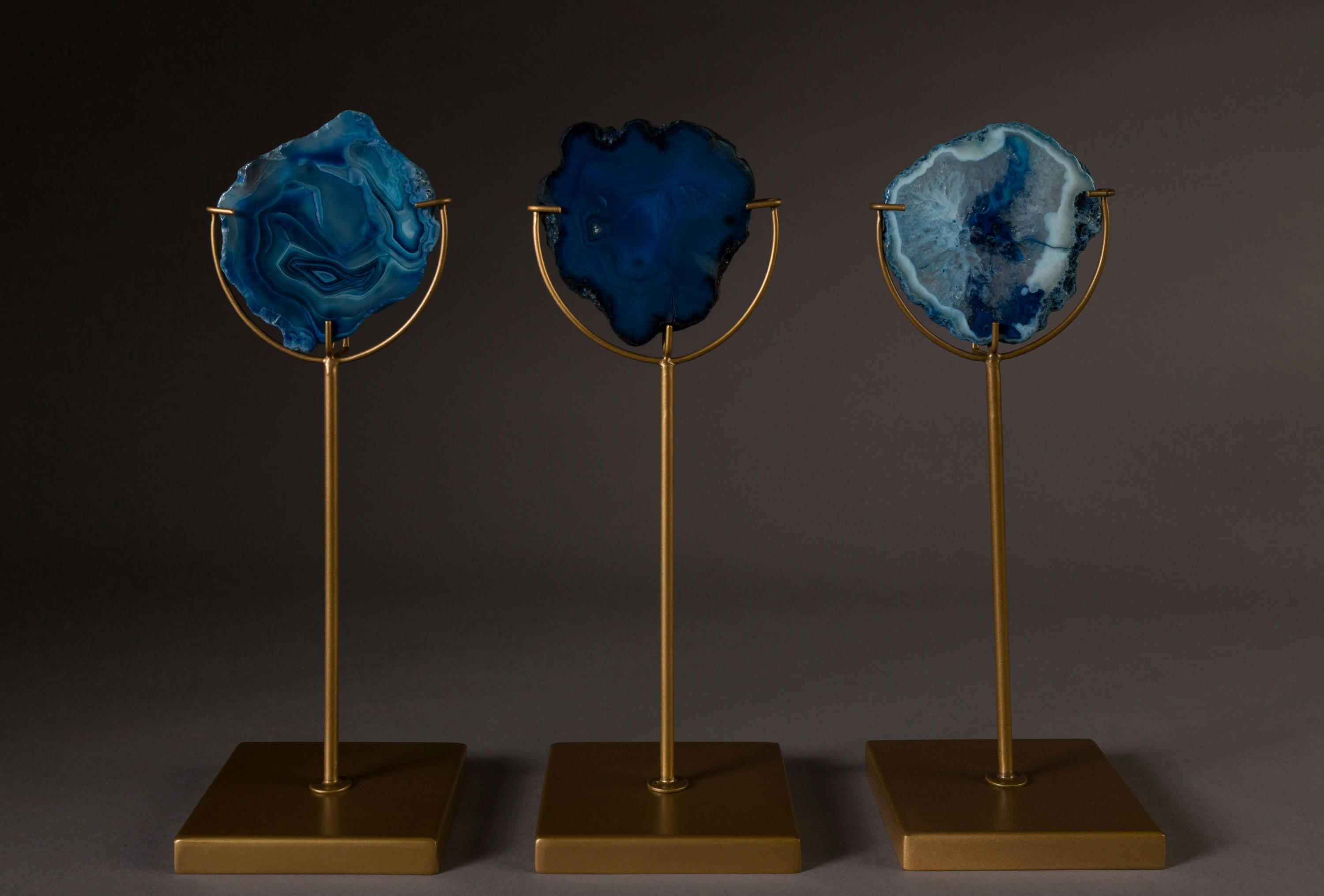 GEM - Bougeoir en pierre bleu