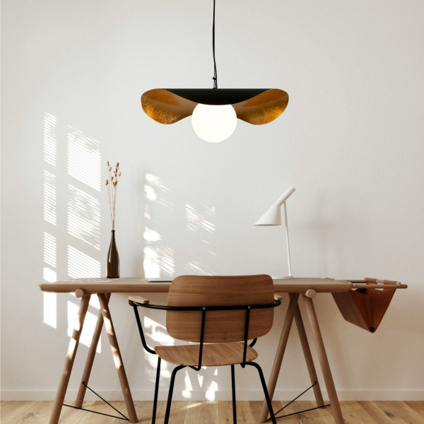 Lampa wisząca ENZO czarno złota 40 cm