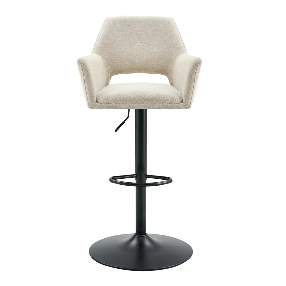 2x Barkruk Tess Draaibaar - Stof Naturel Beige